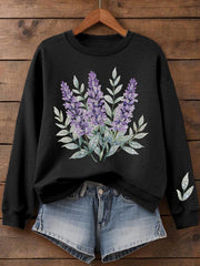 Women's Plants Flowers Print Sweatshirt