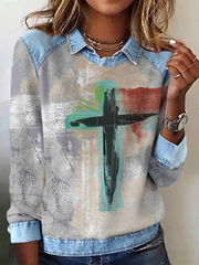 Women's faith art painting  Sweatshirt