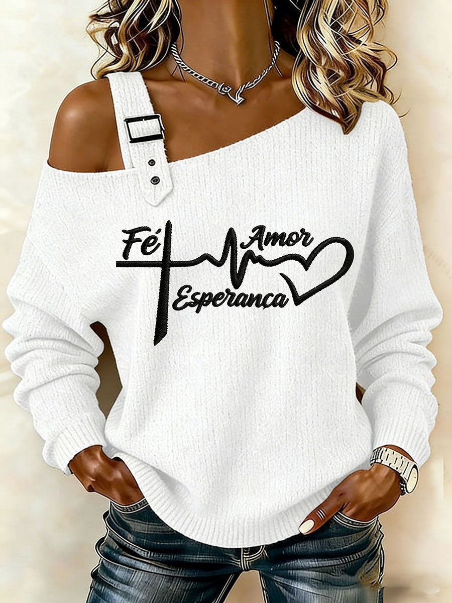 Women's Faith Print Casual Top