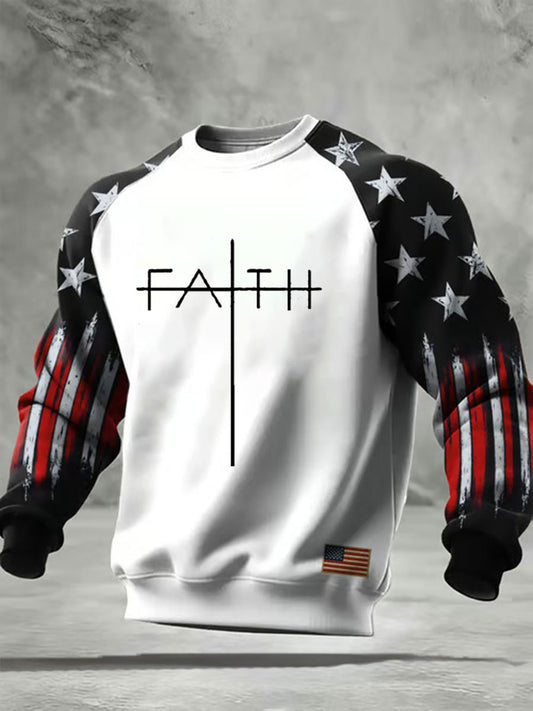 Men's Cross Print Casual Top