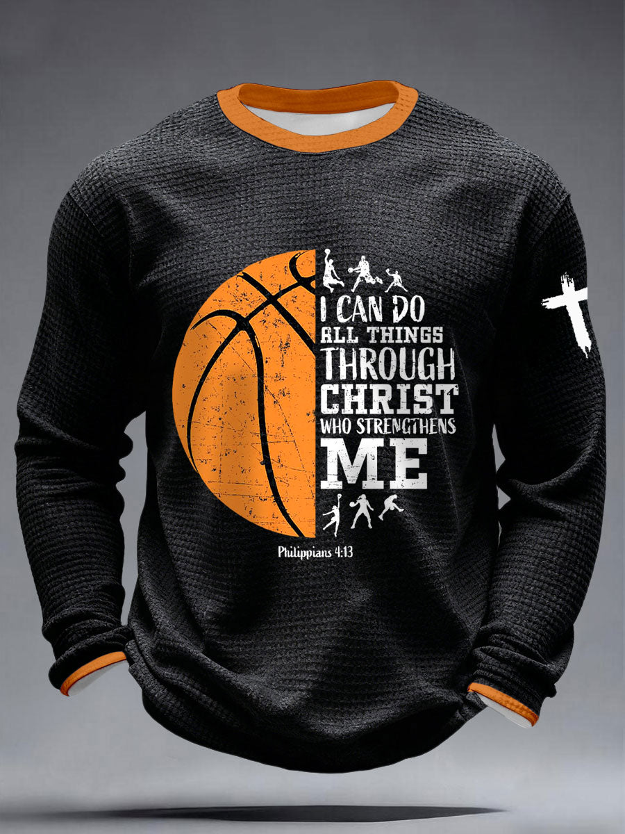 Men's Philippians 4:13 Basketball Waffle T-Shirts