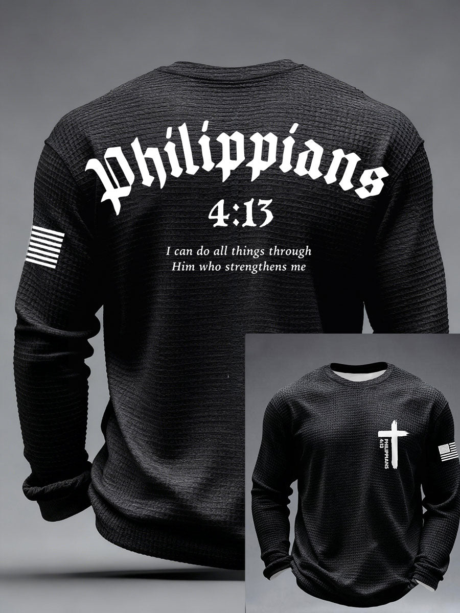 Men's Philippians 4:13 Waffle T-Shirts