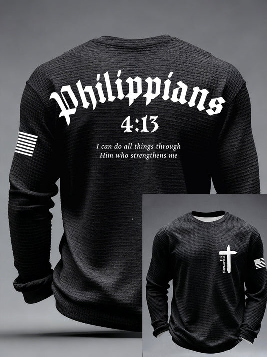 Men's Philippians 4:13 Waffle T-Shirts