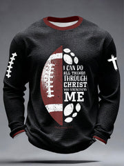Men's Philippians 4:13 American Football Waffle T-Shirts