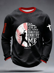 Men's Philippians 4:13 Baseball Waffle T-Shirts
