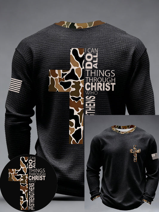 Men's Philippians 4:13 Waffle T-Shirts