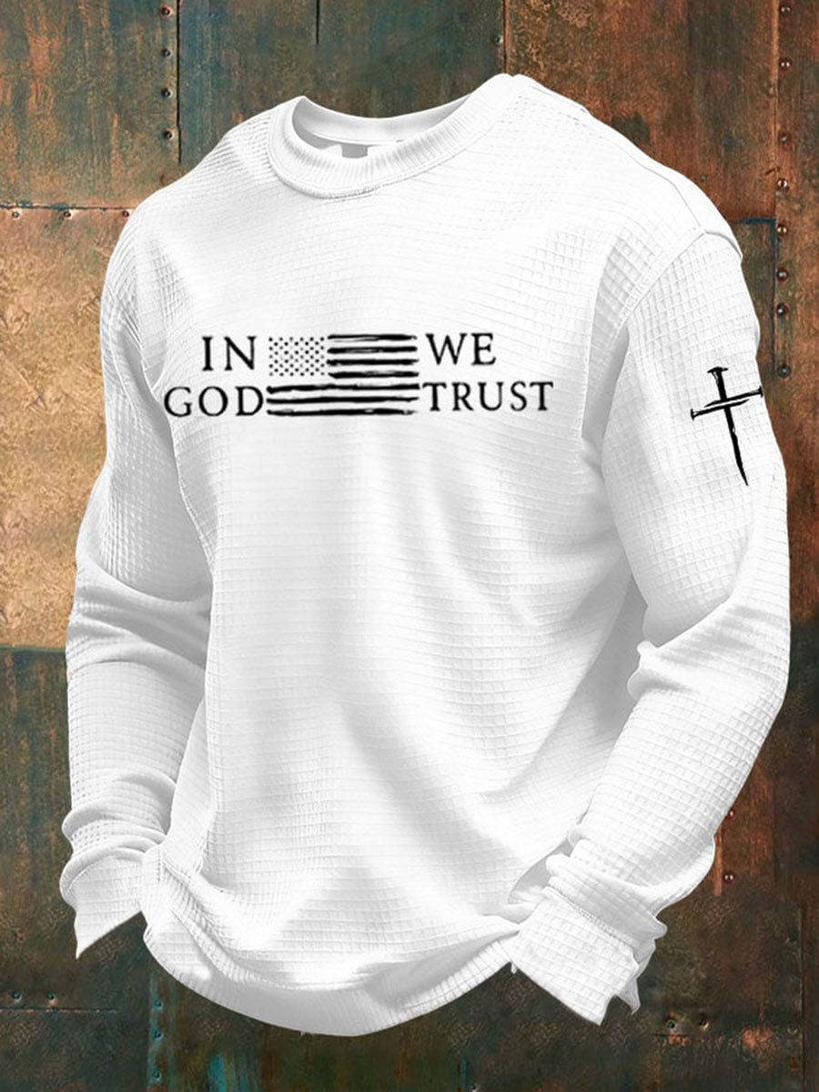 Men's In God We Trust Waffle Long Sleeve T-Shirt