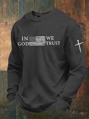 Men's In God We Trust Waffle Long Sleeve T-Shirt