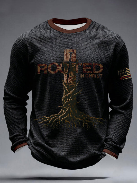 Men's Rooted in Christ Waffle T-Shirts
