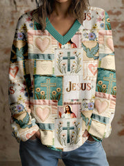 Women's Jesus cross Christian tops