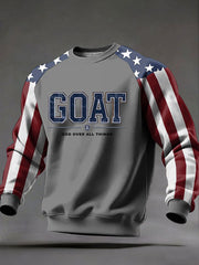 Men's GOAT God Over All Things Printed Casual Sweatshirt
