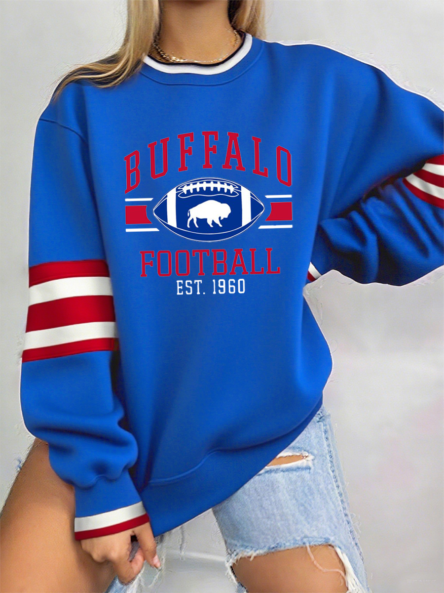 Women's Football Fans Lovers Gameday Casual Regular Sweatshirt