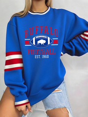 Women's Football Fans Lovers Gameday Casual Regular Sweatshirt