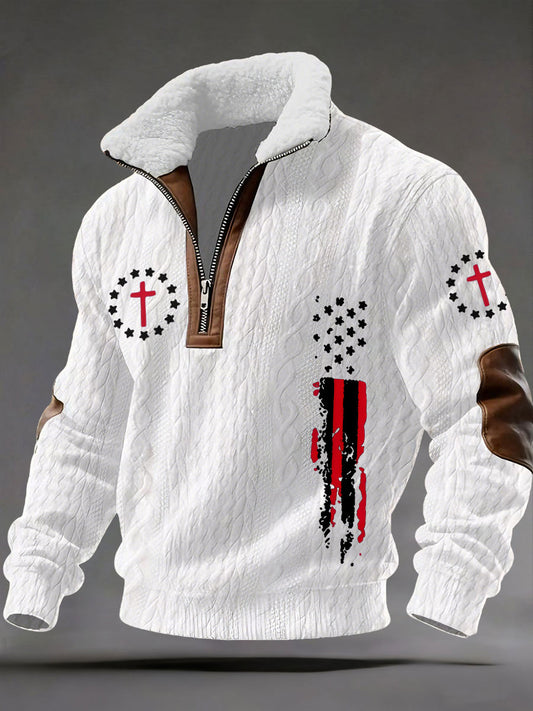 Men's Jesus Cross Flag Graffiti Tops