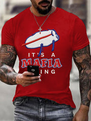 Men's It’s A Mafia Thing Football Fans Gameday Casual Tee