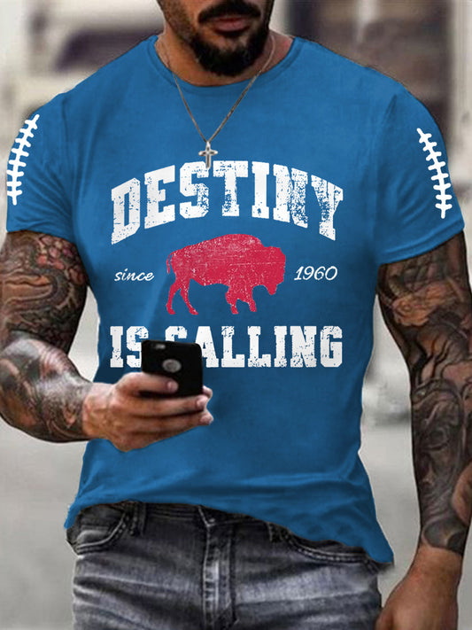 Men's Football Fans Lovers Gameday Casual Tee