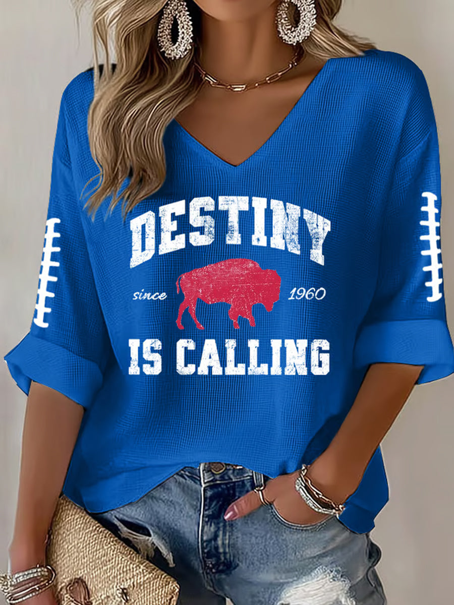 Women's Football Fans Lovers Gameday Casual Long-Sleeve Top