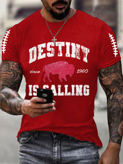 Men's Football Fans Lovers Gameday Casual Tee