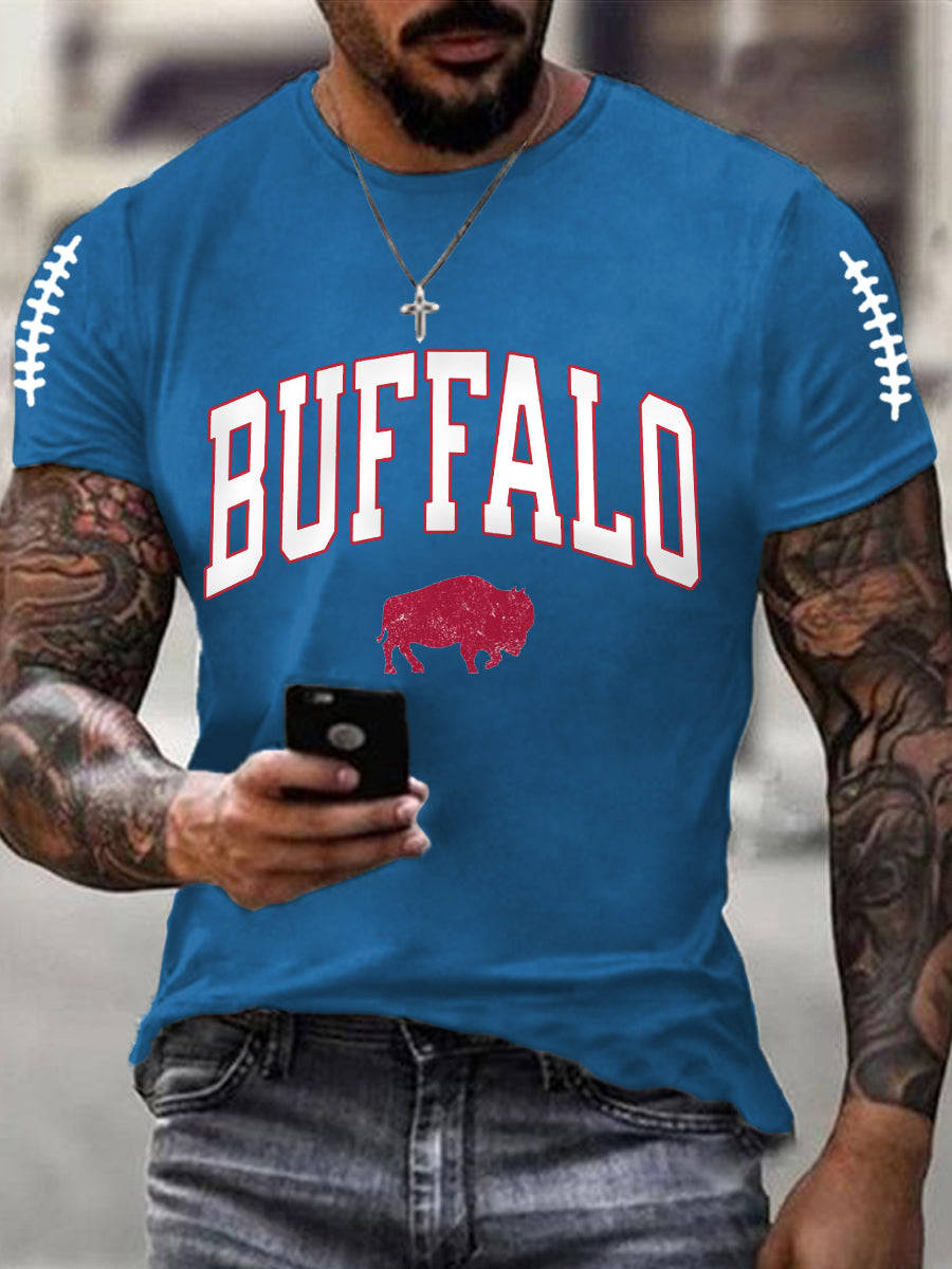 Men's Football Fans Lovers Gameday Casual Tee