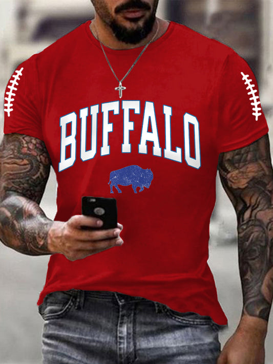 Men's Football Fans Lovers Gameday Casual Tee