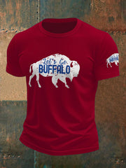 Men's Football Lover Buffalo Printed T-shirt