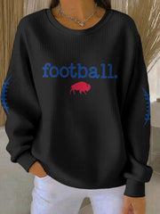 Women's Buffalo Football Lover Printed Sweatshirt