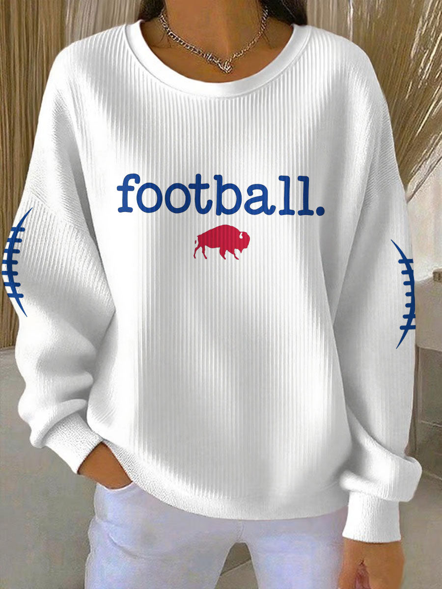 Women's Buffalo Football Lover Printed Sweatshirt
