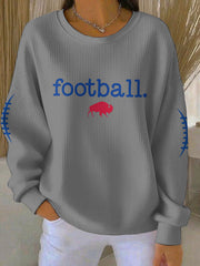 Women's Buffalo Football Lover Printed Sweatshirt