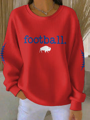 Women's Buffalo Football Lover Printed Sweatshirt