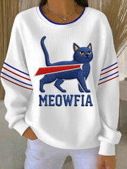 Women's Cat Bills Mafia Football Fans Gameday Casual Sweatshirt