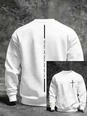 Men's Retro Faith Printed sweater