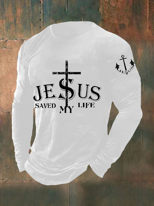 Men's Vintage Jesus Faith Round Neck sweater