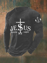 Men's Vintage Jesus Faith Round Neck sweater