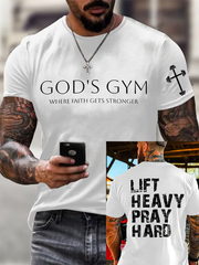 Men's Retro Gym Faith Print T-Shirt