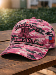 Women's I am not most girls I am a veteran Hats