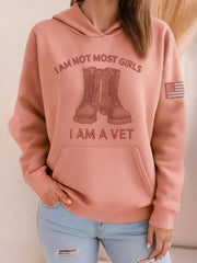 Women's I am not like most girls, I am a veteran Hoodies