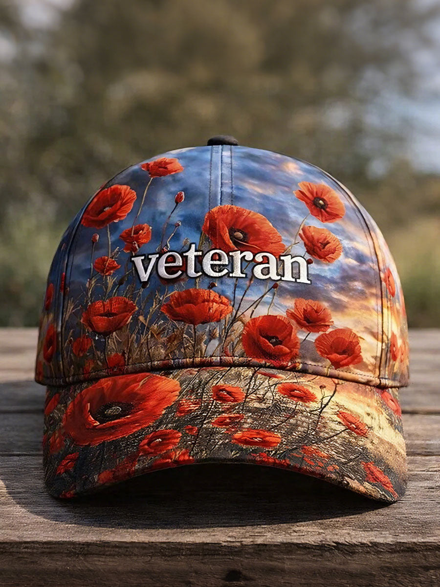 Veteran Floral Unisex Hats