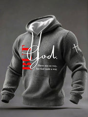 Men's 'But God' Printed Casual Hoodie