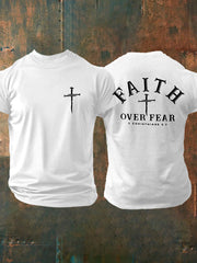 Men's Faith Over Fear Cross Short Sleeve T-shirt