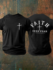 Men's Faith Over Fear Cross Short Sleeve T-shirt