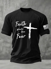 Men's Faith Greater Than Fear  Cross Short Sleeve t-shirt