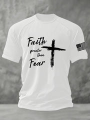 Men's Faith Greater Than Fear  Cross Short Sleeve t-shirt