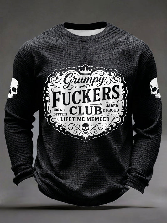 Men's Grumpy Fuckers Club Waffle T-Shirts