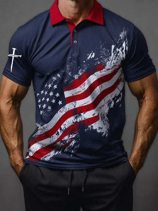 Men's American Flag Faith Tops