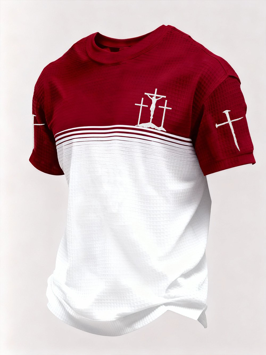 Men's Faith Cross Waffle Short Sleeve