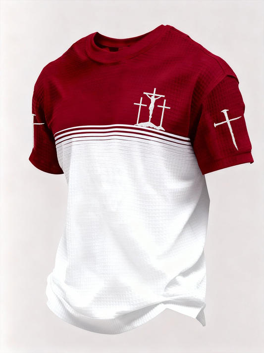 Men's Faith Cross Waffle Short Sleeve