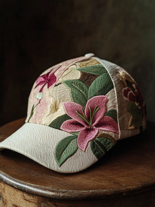 Unisex Retro Plants Flowers Art Print Hat
