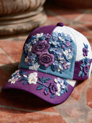 Unisex Retro Plants Flowers Art Print Hat