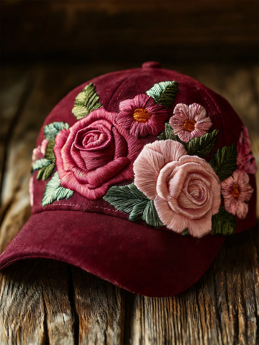 Unisex Retro Plants Flowers Art Print Hat