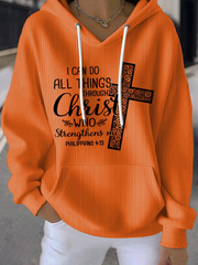Women's I Can Do All Things Through Christ Who Strengthens Me Faith Hoodie